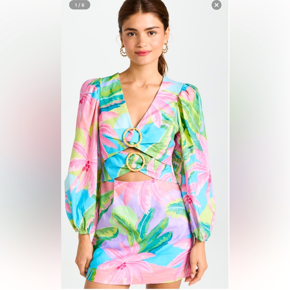 Farm Rio Multicolor Beach Vibe Mini Dress